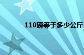 110磅等于多少公斤（110磅等于多少公斤）