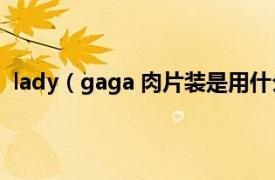 lady（gaga 肉片装是用什么做的网上有这样的服装买不）