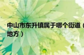 中山市东升镇属于哪个街道（中山市东升镇联安一街在地图什么地方）