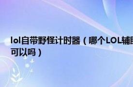 lol自带野怪计时器（哪个LOL辅助工具可以显示全部野怪的刷新计时大脚可以吗）