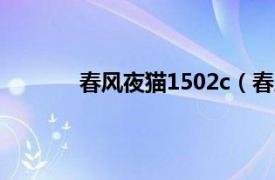 春风夜猫1502c（春风夜猫150究竟怎么样）