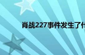 肖战227事件发生了什么（肖战227事件是啥）