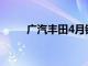 广汽丰田4月销量环比减少约5.7%