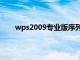 wps2009专业版序列号（wps2012专业版序列号）