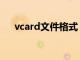 vcard文件格式（vcard文件怎么打开）