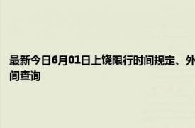 最新今日6月01日上饶限行时间规定、外地车限行吗、今天限行尾号限行限号最新规定时间查询