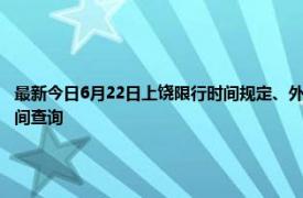 最新今日6月22日上饶限行时间规定、外地车限行吗、今天限行尾号限行限号最新规定时间查询