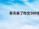 冬天来了作文500字初二（冬天来了作文500字）