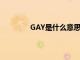 GAY是什么意思的缩写（jay是什么意思）