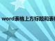 word表格上方标题和表格靠一起（word表格上方加标题）