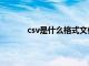 csv是什么格式文件后缀名（csv是什么格式）