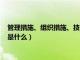 管理措施、组织措施、技术措施（管理措施和组织措施的意思各是什么）