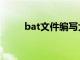 bat文件编写大全（bat文件代码）