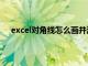 excel对角线怎么画并添加文字（excel对角线怎么画）