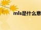 mls是什么意思（ml是什么意思）