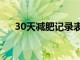 30天减肥记录表（减肥计划30天表格）