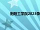 衡阳工学院2023录取分数线多少（衡阳工学院）