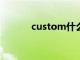 custom什么画质（customs）