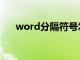 word分隔符号怎么打（word分隔符）