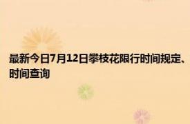 最新今日7月12日攀枝花限行时间规定、外地车限行吗、今天限行尾号限行限号最新规定时间查询