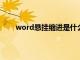 word悬挂缩进是什么意思（悬挂缩进是什么意思）