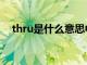 thru是什么意思中文（thru是什么意思）