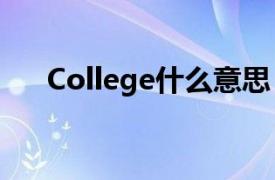 College什么意思（college什么意思）