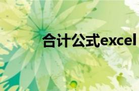 合计公式excel 怎么输入（合计）