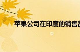 苹果公司在印度的销售额据悉大增33%至纪录高位