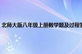 北师大版八年级上册数学题及过程答案（北师大版八年级上册数学练习题）