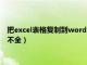 把excel表格复制到word显示不全（excel表格复制到word显示不全）