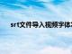 srt文件导入视频字体怎么改（srt文件怎么导入视频）