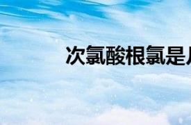 次氯酸根氯是几价（次氯酸根）