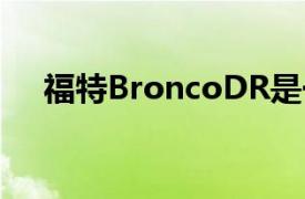 福特BroncoDR是一款V8动力沙漠赛车