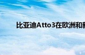 比亚迪Atto3在欧洲和新西兰获得五星级安全评级