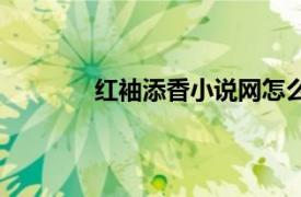 红袖添香小说网怎么样（红袖添香小说网）