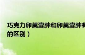 巧克力卵巢囊肿和卵巢囊肿有什么区别（巧克力囊肿和卵巢囊肿的区别）