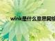 wink是什么意思网络用语（wink到底是什么意思）