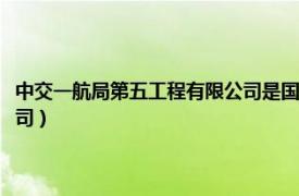 中交一航局第五工程有限公司是国企还是央企（中交一航局第五工程有限公司）