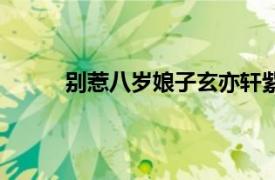 别惹八岁娘子玄亦轩紫儿小说（别惹八岁娘子）