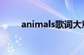 animals歌词大意（animals歌词）