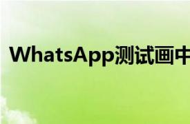 WhatsApp测试画中画模式以进行视频通话