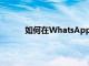 如何在WhatsApp上阻止报告和删除垃圾邮件