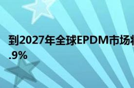 到2027年全球EPDM市场将达到48亿美元复合年增长率为5.9%