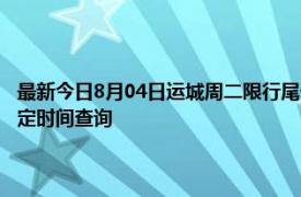 最新今日8月04日运城周二限行尾号、限行时间几点到几点限行限号最新规定时间查询