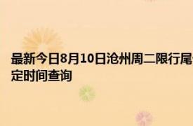 最新今日8月10日沧州周二限行尾号、限行时间几点到几点限行限号最新规定时间查询