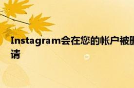 Instagram会在您的帐户被删除之前向您发出警告提供应用内申请