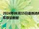 2024年08月15日最新消息：周四（8月15日）COMEX白银最新库存量数据