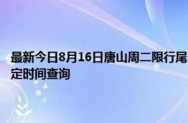 最新今日8月16日唐山周二限行尾号、限行时间几点到几点限行限号最新规定时间查询