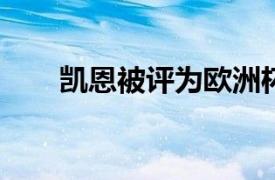 凯恩被评为欧洲杯官方全场最佳球员